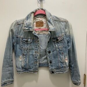 Hollister Light Blue Distressed Jean Jacket